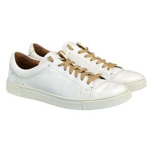 FRYE Leather Sneakers Shoes Womens Size 9 White IVY Low Top Lace-Up 3471183